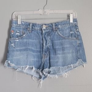 Hudson Tori Slouch 100% Cotton Short Jeans. Size 24